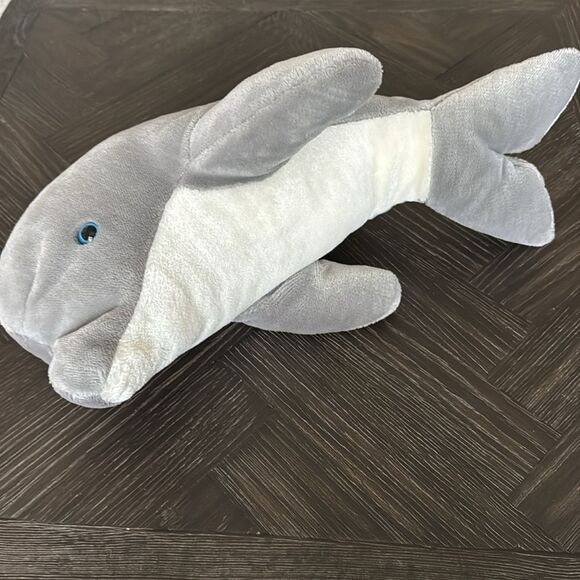 Plush Dolphin, kids toys, birthday gift, grey, white, neutral, animal, gifts - Picture 3 of 4